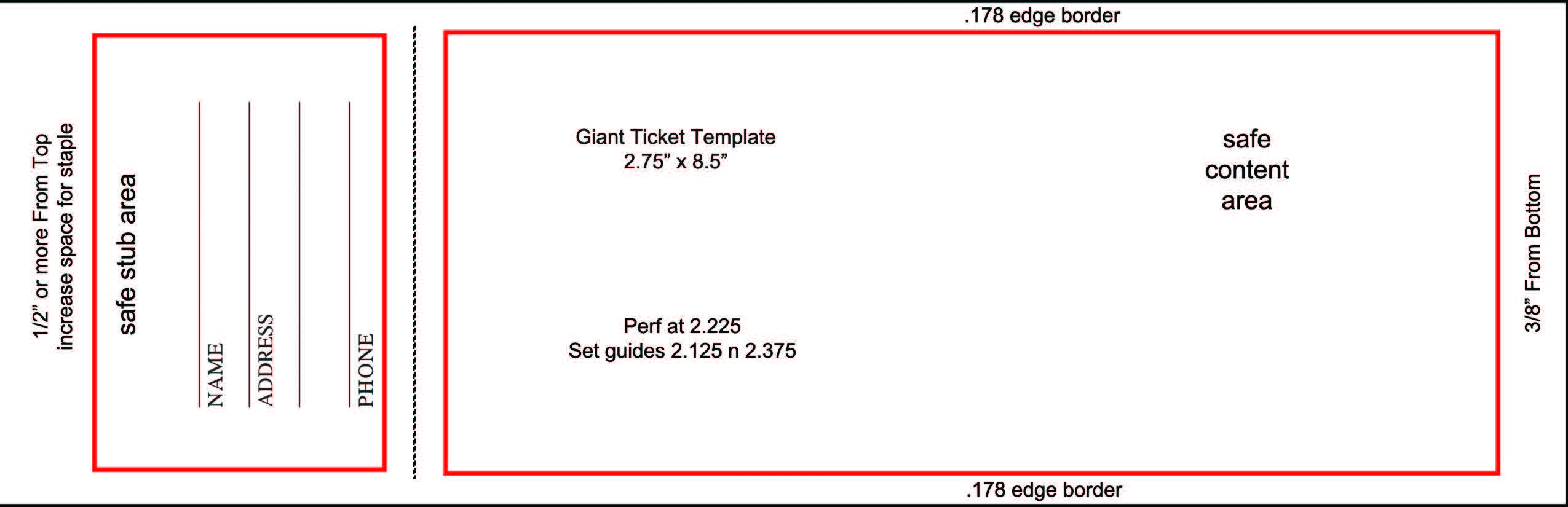 Giant Raffle Ticket Template