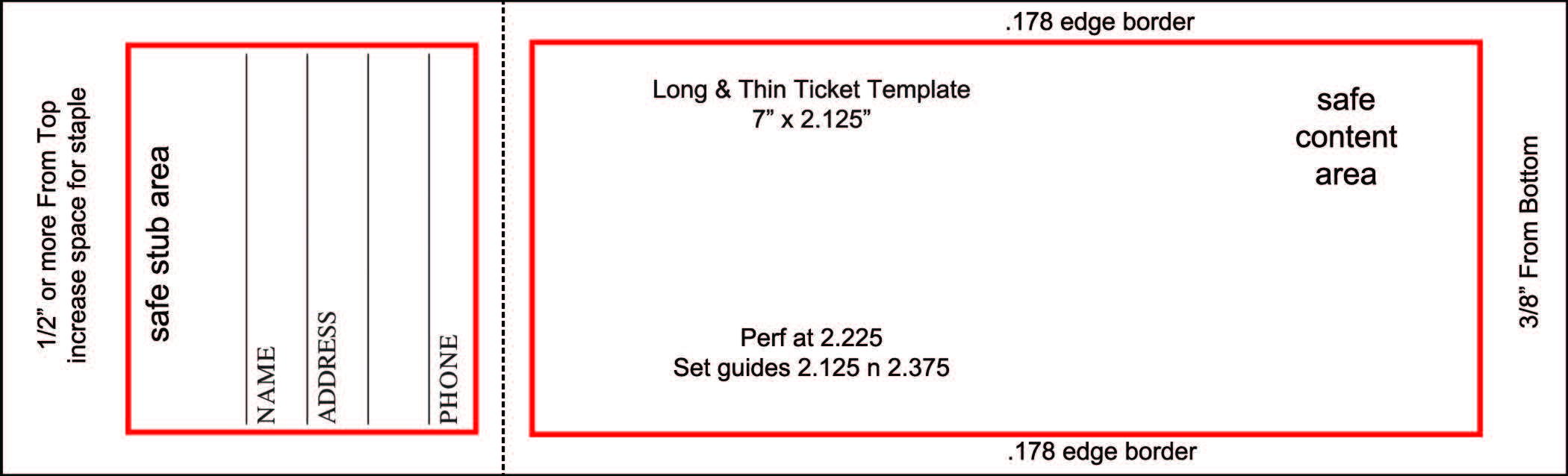 Double Stub Raffle Ticket Template